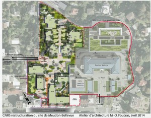 CNRS_projet de restructuration du site_plan masse